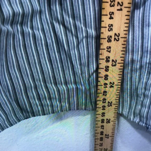 Men's Casual Striped Button-Up Shirt in Gray - Picture 9 of 9